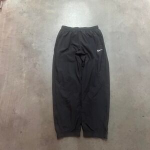 Essential Nike‎ men's black track pants baggy embroidered logo skater M